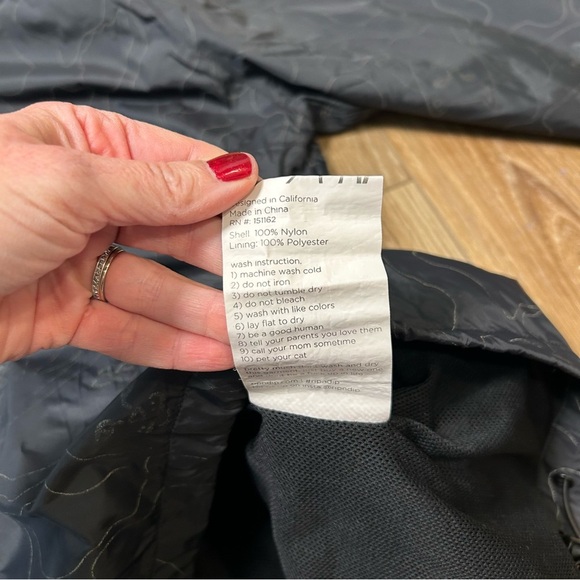 RipnDip black cat Nermal anorak windbreaker jacket hooded size large skater punk - Picture 8 of 11